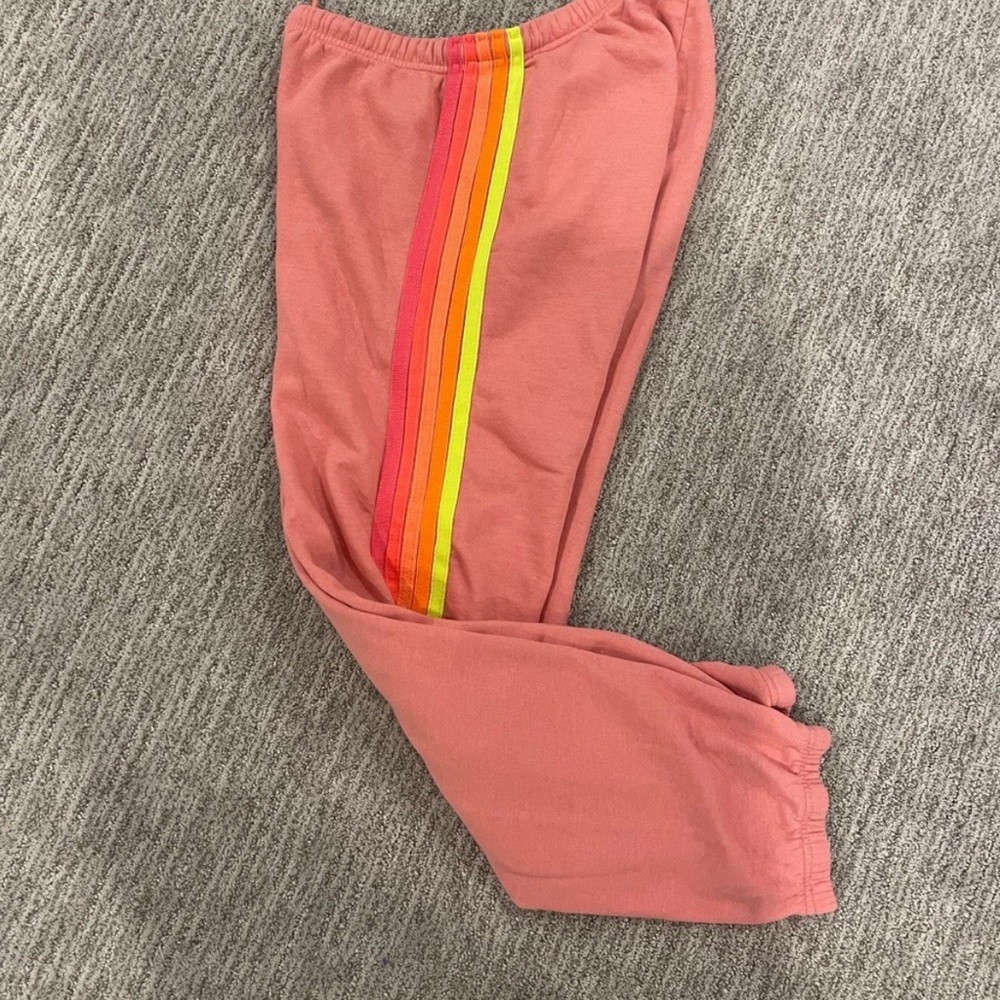 pink aviator nation sweatpants